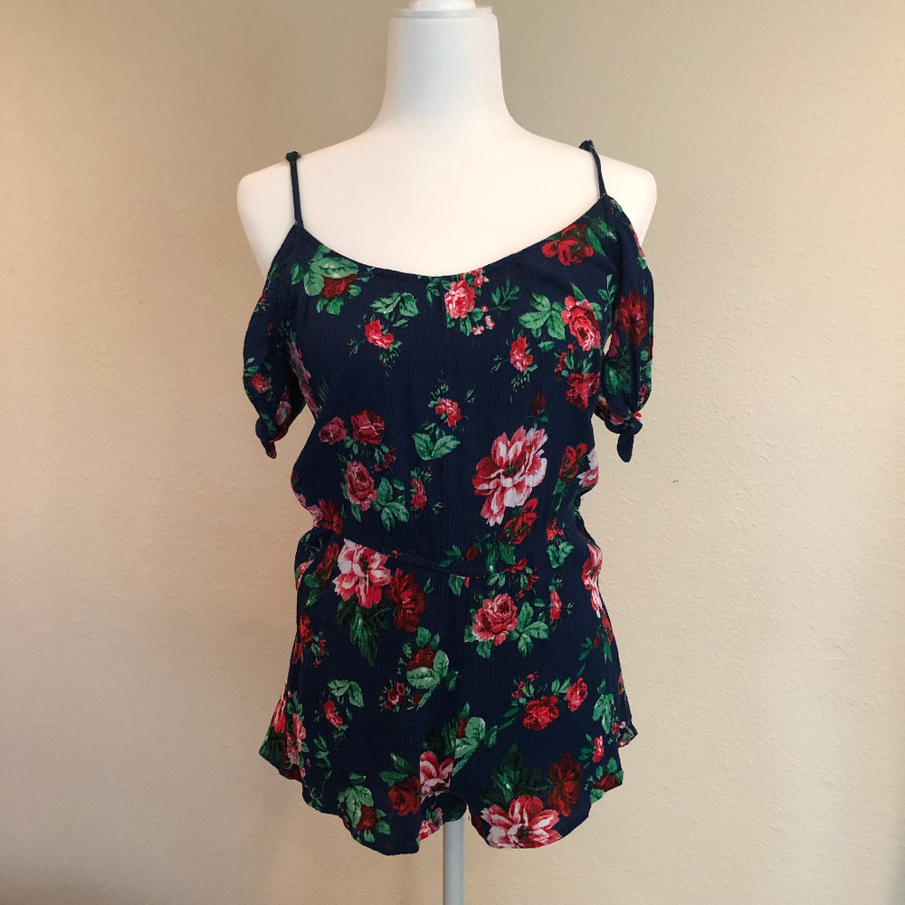 Ambiance cold-shoulder romper (shorts)